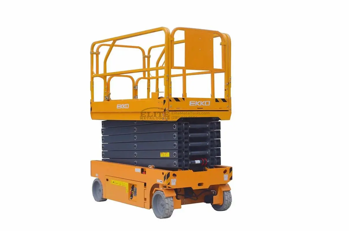 EKKO Scissor Lift Aerial Work Platform with 157" Lift and 500 lb Load Capacity