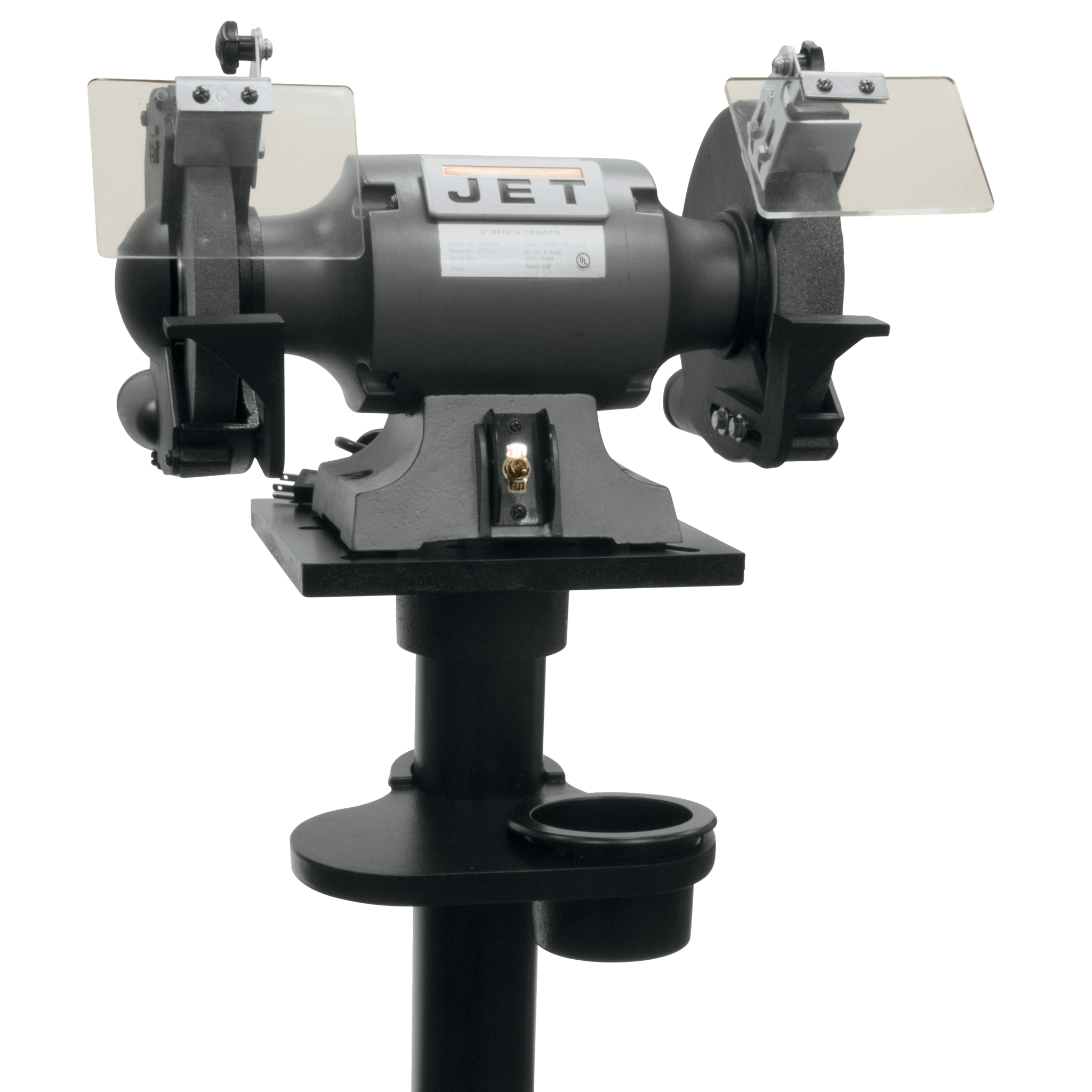 Jet JBG10A, 10" Shop Bench Grinder and JPS2A Stand 577103K Elite Metal Tools